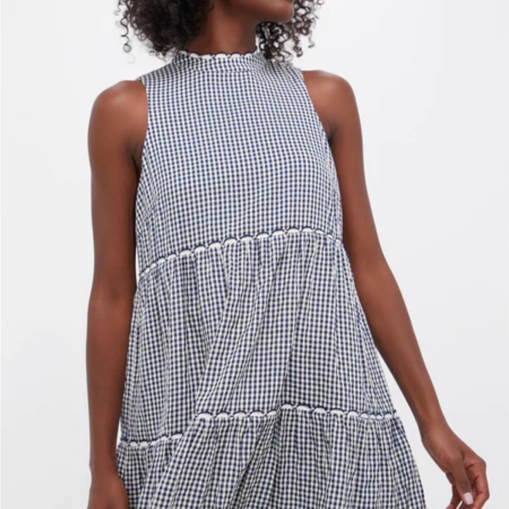 Brand New Tuckernuck New Pomander Place Navy Gingham Morgan Dress Size XXXL - Picture 5 of 6
